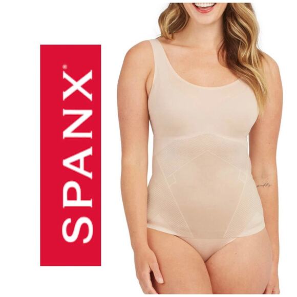 Spanx Thinstincts 2.0 Shapewear Champagne Beige Size M Slimming Nude - Picture 2 of 7